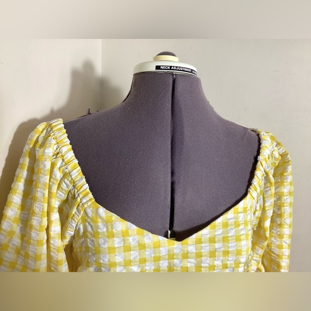 Old Navy Coquette Gingham Puff Sleeve Mini Dress - Picture 8 of 16